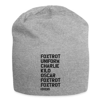 Foxtrot Uniform Charlie Kilo... FUCK OFF! - Jersey-Beanie - Grau meliert - Vorne