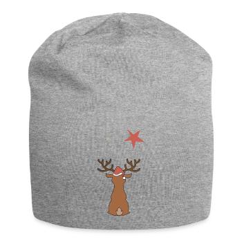 Weihnachten - Jersey-Beanie - Grau meliert - Vorne