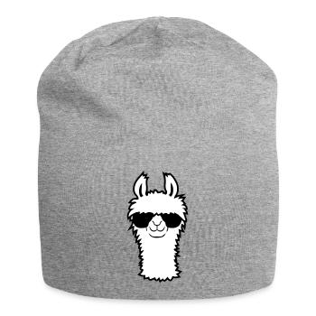 Fluffy Llama Cool - Jersey Beanie - heather grey - Front