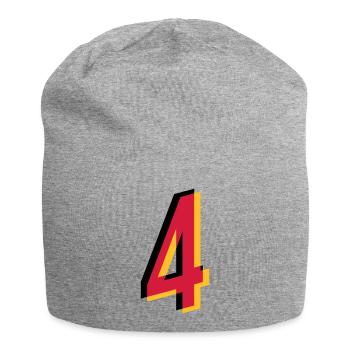 4 Numéro Allemagne maillot numéro noir or rouge - Bonnet en jersey - gris chiné - Devant