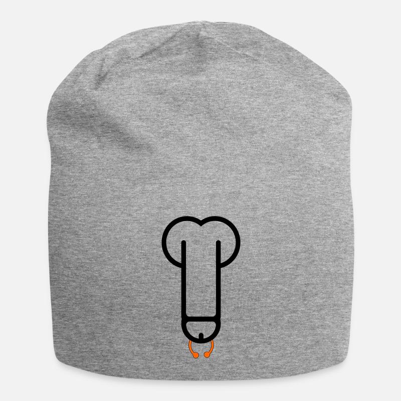 pierceddick1 - Jersey-Beanie - Grau meliert