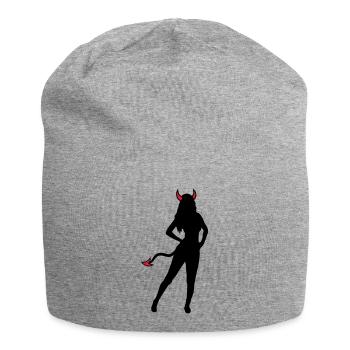 Devil Hot Girl - Jersey Beanie - heather grey - Front