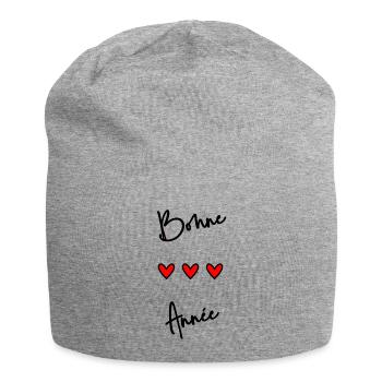 BONNE ANNEE. SAINT SYLVESTRE. NOUVELLE ANNÉE - Bonnet en jersey - gris chiné - Devant