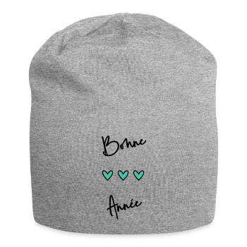 BONNE ANNEE. SAINT SYLVESTRE. NOUVELLE ANNÉE - Bonnet en jersey - gris chiné - Devant