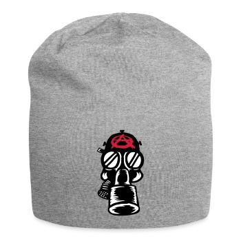 Anarchy Punk Gas Mask Rétro - Bonnet en jersey - gris chiné - Devant