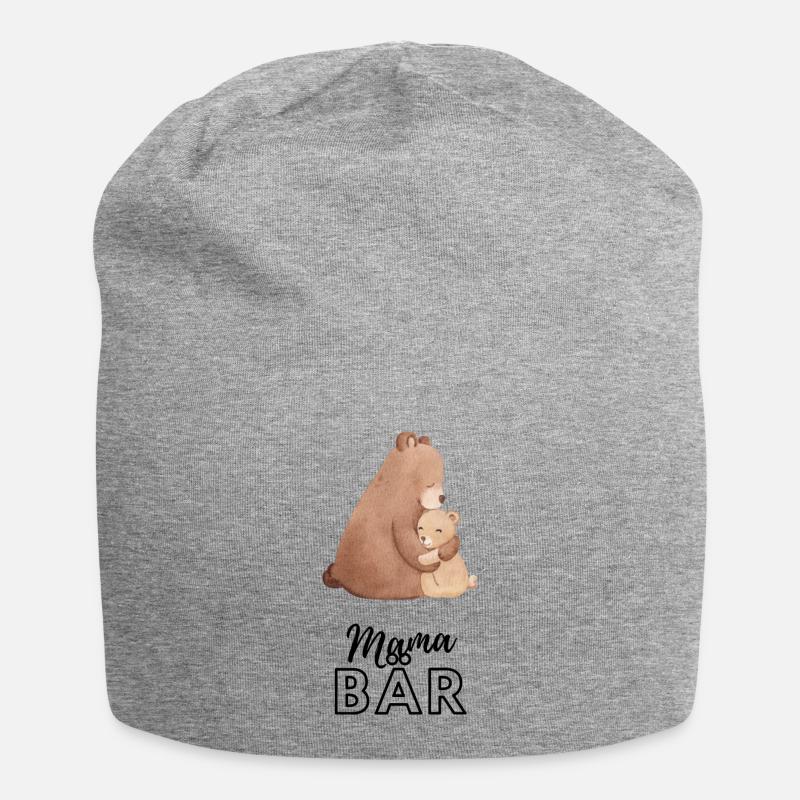Mama Bear - Jersey Beanie - heather grey