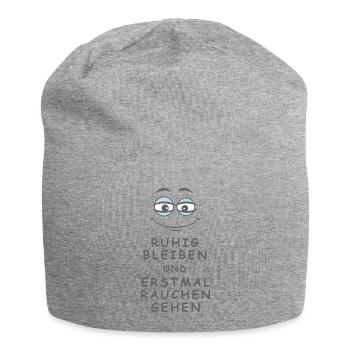 Rauchen gehen - Jersey-Beanie - Grau meliert - Vorne