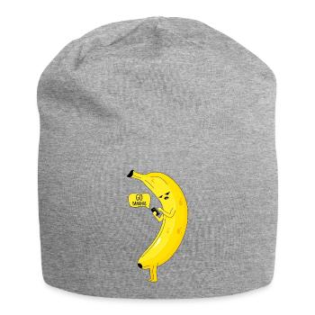 Banane mit Telefon - Jersey-Beanie - Grau meliert - Vorne