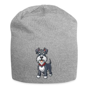 Conception artistique gracieuse de Schnauzer standard - Bonnet en jersey - gris chiné - Devant