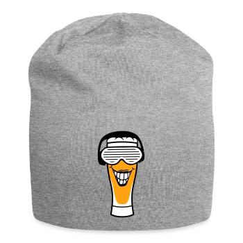 Fête Bière Casque Verre d’alcool Boisson - Bonnet en jersey - gris chiné - Devant
