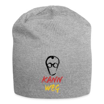 Merz Kann weg - nein zu Merz - Kanzler - Jersey-Beanie - Grau meliert - Vorne