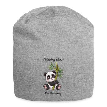 Thinking about not Thinking - Jersey Beanie - heather grey - Front