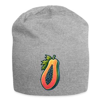 Papaye Sanguine Illustration Vibrante - Bonnet en jersey - gris chiné - Devant