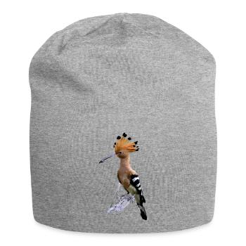 Huppe flamboyante au plumage orange - Bonnet en jersey - gris chiné - Devant