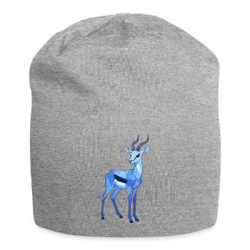 Blue Geo Roebuck - Jersey Beanie - heather grey - Front