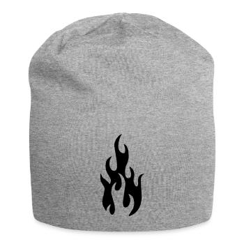 Flame - Jersey Beanie - heather grey - Front