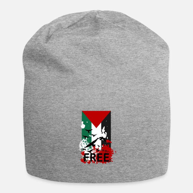 sang libre de gaza - Bonnet en jersey - gris chiné