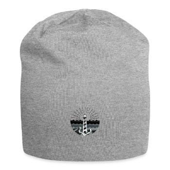 Lighthouse sea ocean maritime - Jersey Beanie - heather grey - Front