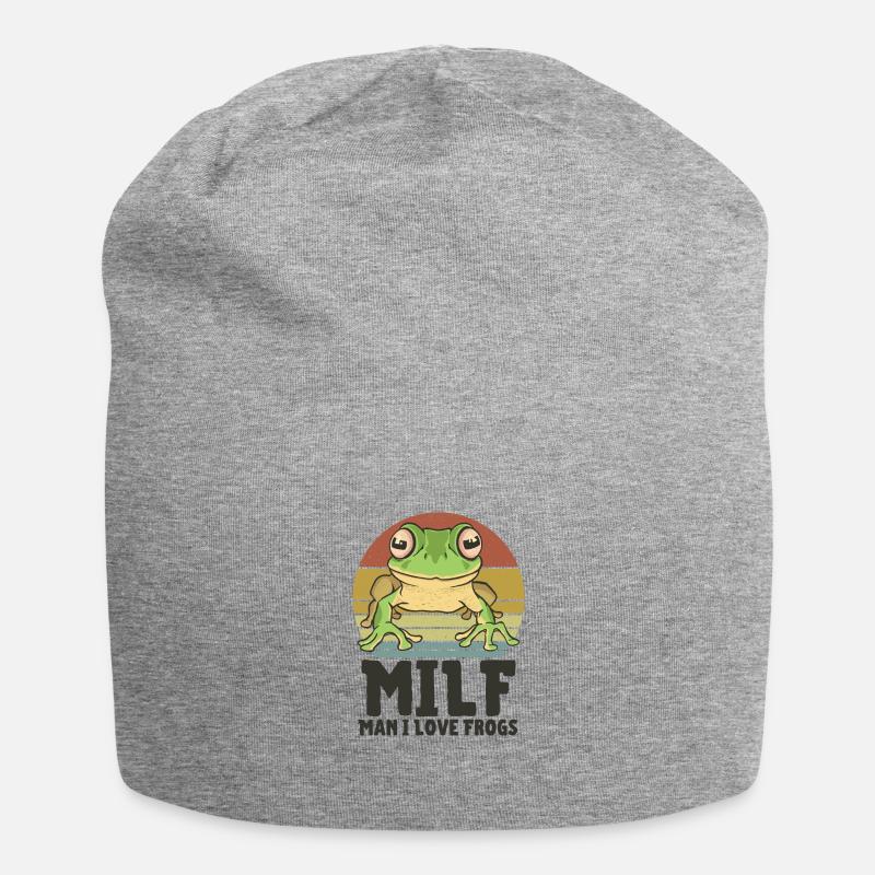 Frosch - Jersey-Beanie - Grau meliert