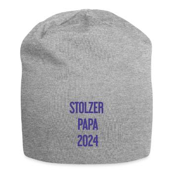 Proud Dad 2024 – for new fathers - Jersey Beanie - heather grey - Front