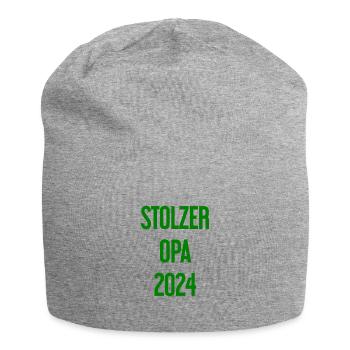 Stolzer Opa 2024 – Perfekt für frischgebackene Opa - Jersey-Beanie - Grau meliert - Vorne