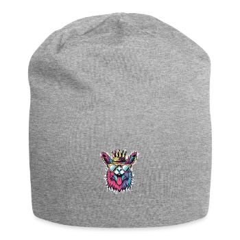 Alpaca Comic - Jersey Beanie - heather grey - Front