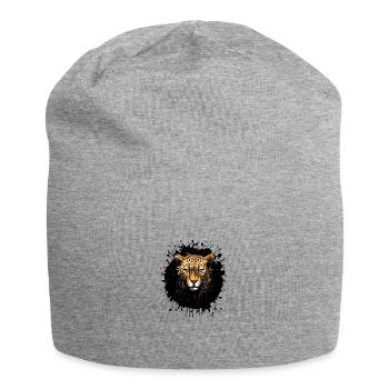 Cheetah Portrait - Jersey Beanie - heather grey - Front