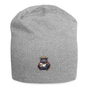 Schwein Bier Lustig Wildschwein - Jersey-Beanie - Grau meliert - Vorne
