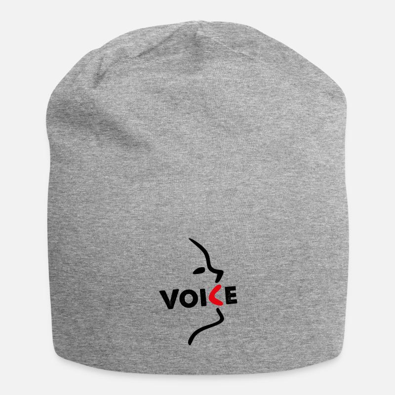Voice - auf hell - Jersey-Beanie - Grau meliert