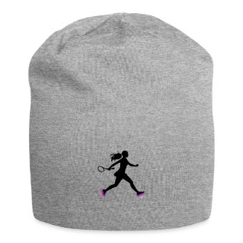 Tennis Spielerin Symbol - Jersey-Beanie - Grau meliert - Vorne