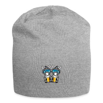 Zebra Ski Team Bier - Jersey-Beanie - Grau meliert - Vorne