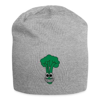 Happy broccoli - Jersey Beanie - heather grey - Front