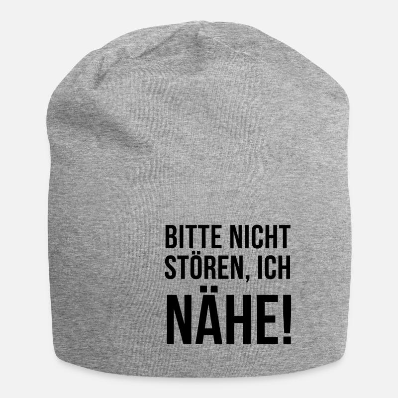 Nähen lernen Nähmaschine Wolle Stoff Geschenkidee - Jersey-Beanie - Grau meliert