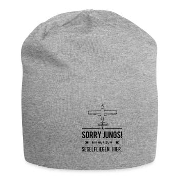 Segelfliegen Segelflug Spruch Frauen Geschenkidee - Jersey-Beanie - Grau meliert - Vorne