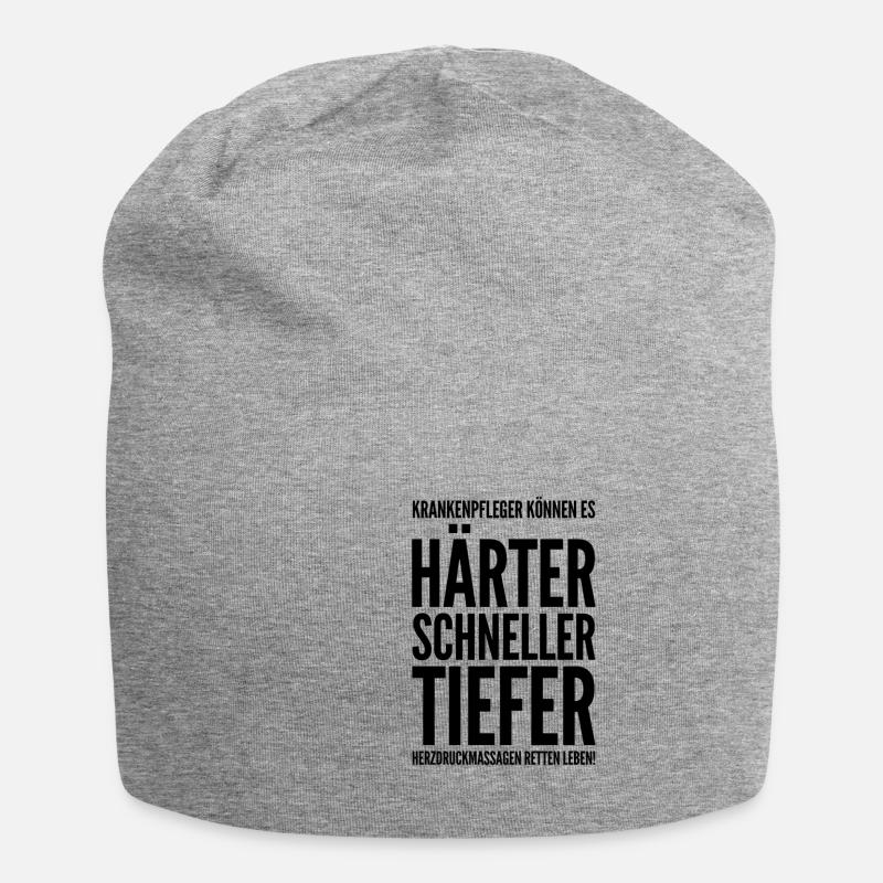 Krankenpfleger T-Shirt Pflegerin Pfleger Geschenk - Jersey-Beanie - Grau meliert