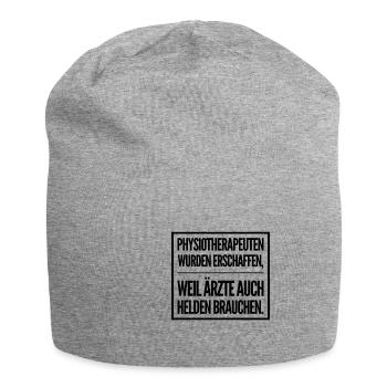 Physio Helden | Physiotherapeuten Beruf Geschenke - Jersey-Beanie - Grau meliert - Vorne