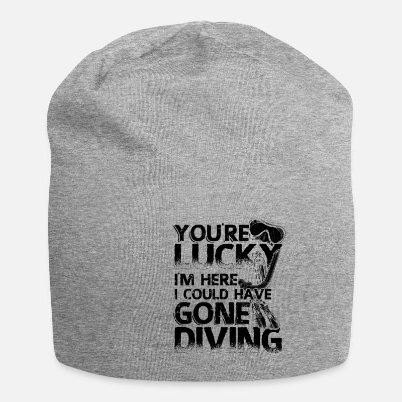 Plongée | Plongée plongée Plongée Cadeaux - Bonnet en jersey - gris chiné