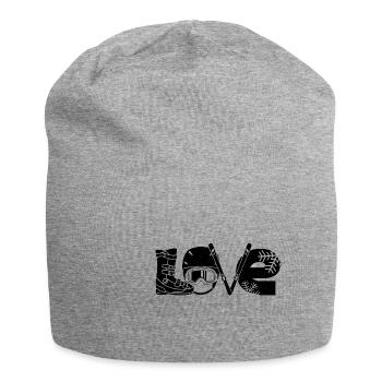Tee-shirt coureur de ski | Apre ski cadeaux au domaine skiable - Bonnet en jersey - gris chiné - Devant