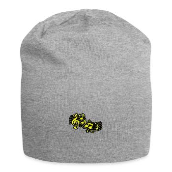 Notes de musique Clef Musique - Bonnet en jersey - gris chiné - Devant