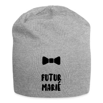 Futur marié - Bonnet en jersey - gris chiné - Devant