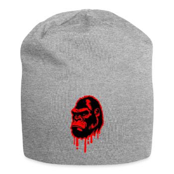 Gorilla Symbol Head - Jersey Beanie - heather grey - Front