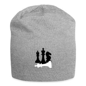 Chess, Checkmate - Jersey Beanie - heather grey - Front