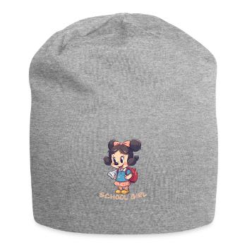 Écolière - Bonnet en jersey - gris chiné - Devant
