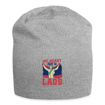 Laos Laote Pride garçon drapeau je cadeau - Bonnet en jersey - gris chiné - Devant