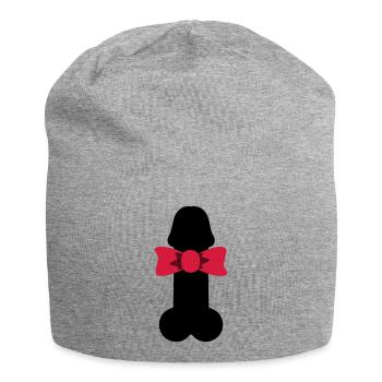 Penis Geschenk Schleife, Sir Penis - Jersey-Beanie - Grau meliert - Vorne