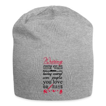 Writing auteur écrivain livre sort cadeau - Bonnet en jersey - gris chiné - Devant
