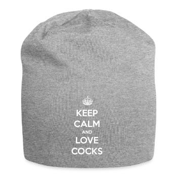 Pénis / Cocks / homme / homme / cadeau - Bonnet en jersey - gris chiné - Devant