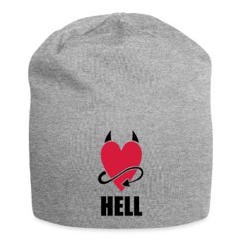 Heart Hell - Jersey Beanie - heather grey - Front