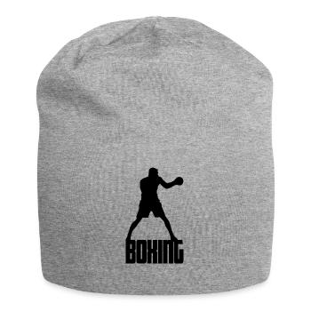 Boxing Boxer Kickboxing Kickboxer Martial Arts Sport - Jersey Beanie - heather grey - Front