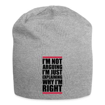 I m not arguing - Jersey Beanie - heather grey - Front